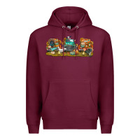 Burgundy thanksgiving trucks bbs Premium Hoodie - BundleAndBundleShop