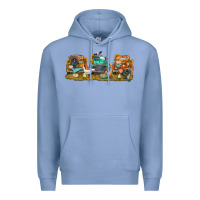 Colony Blue thanksgiving trucks bbs Premium Hoodie - BundleAndBundleShop