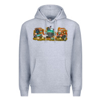 Heather Grey thanksgiving trucks bbs Premium Hoodie - BundleAndBundleShop