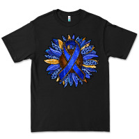 Black Colon Cancer Awareness sunflower Premium Tee - RanaPortraitStore