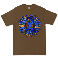 Cacao Colon Cancer Awareness sunflower Premium Tee - RanaPortraitStore