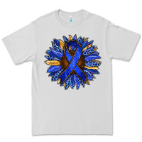 Dove Grey Colon Cancer Awareness sunflower Premium Tee - RanaPortraitStore