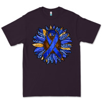Plum Colon Cancer Awareness sunflower Premium Tee - RanaPortraitStore