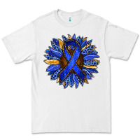 White Colon Cancer Awareness sunflower Premium Tee - RanaPortraitStore