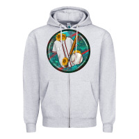 Heather Grey baseball with sunflower round earrings Zipper Hoodie - BundleAndBundleShop