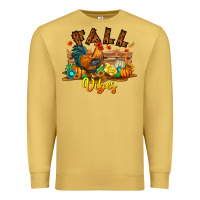Antique Gold Fall Vibes Premium Sweatshirt - CowhideDigitalArt