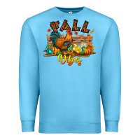 Ocean Blue Fall Vibes Premium Sweatshirt - CowhideDigitalArt