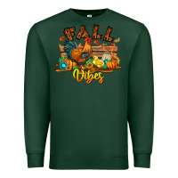 Sports Green Fall Vibes Premium Sweatshirt - CowhideDigitalArt