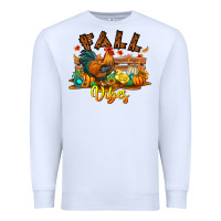 White Fall Vibes Premium Sweatshirt - CowhideDigitalArt