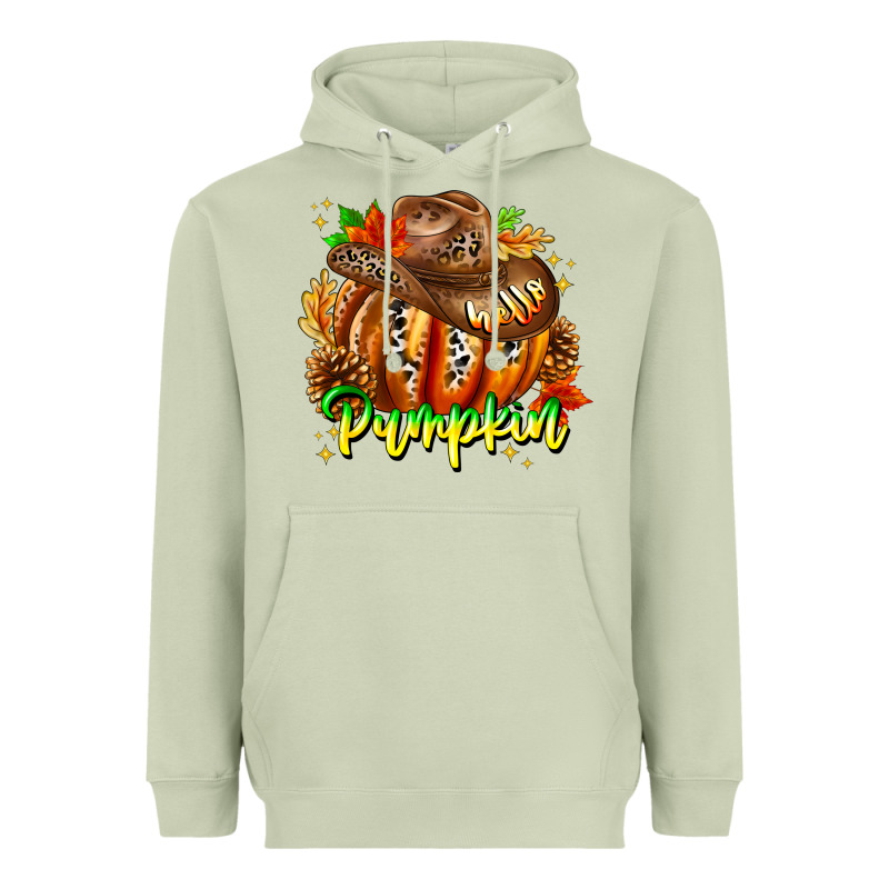 Hello Pumpkin Heavyweight Hoodie by CowhideDigitalArt | Teevron