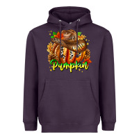 Plum Hello Pumpkin Heavyweight Hoodie - CowhideDigitalArt