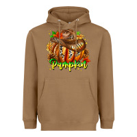 Toasted Coconut Hello Pumpkin Heavyweight Hoodie - CowhideDigitalArt
