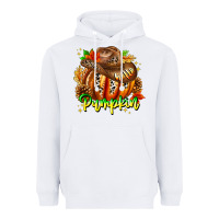 White Hello Pumpkin Heavyweight Hoodie - CowhideDigitalArt