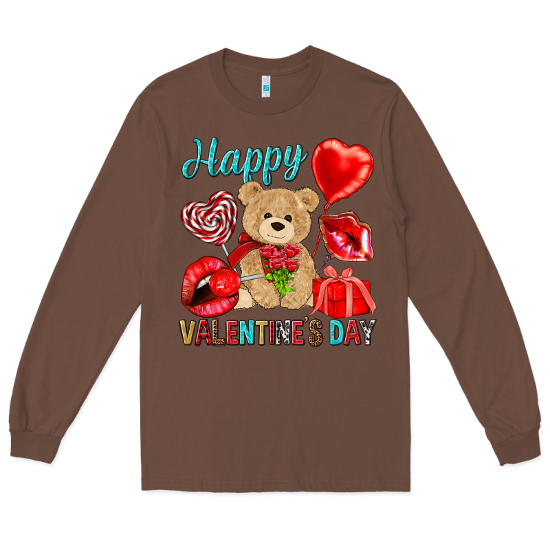 Happy Valentines Day Valentine's Day Long Sleeve Tee by HowdyJamesFarm | Teevron