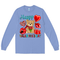 Colony Blue happy valentines day Valentine's Day Long Sleeve Tee - HowdyJamesFarm