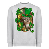 Heather Grey St. Patrick's day Donkey Heavyweight Sweatshirt - CowGirlArtShop