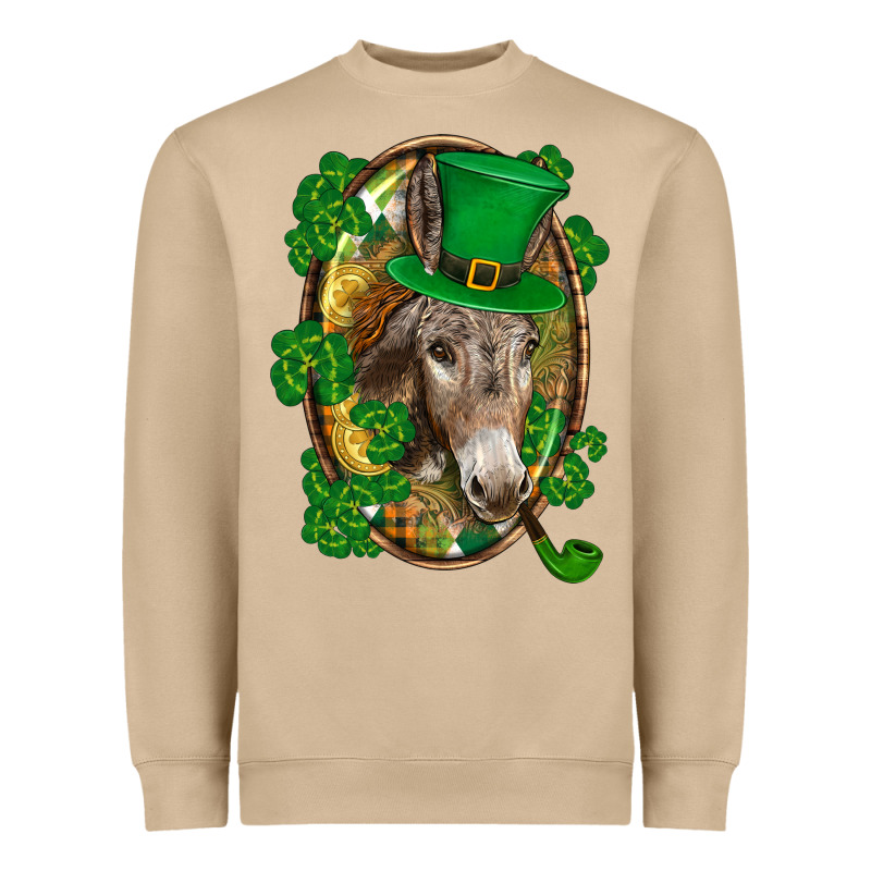 St. Patrick's Day Donkey Heavyweight Sweatshirt by CowGirlArtShop | Teevron