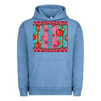 Pigment Pebble Blue teacher with  flower glitter and serape leopard Urban Hoodie - Artiststas