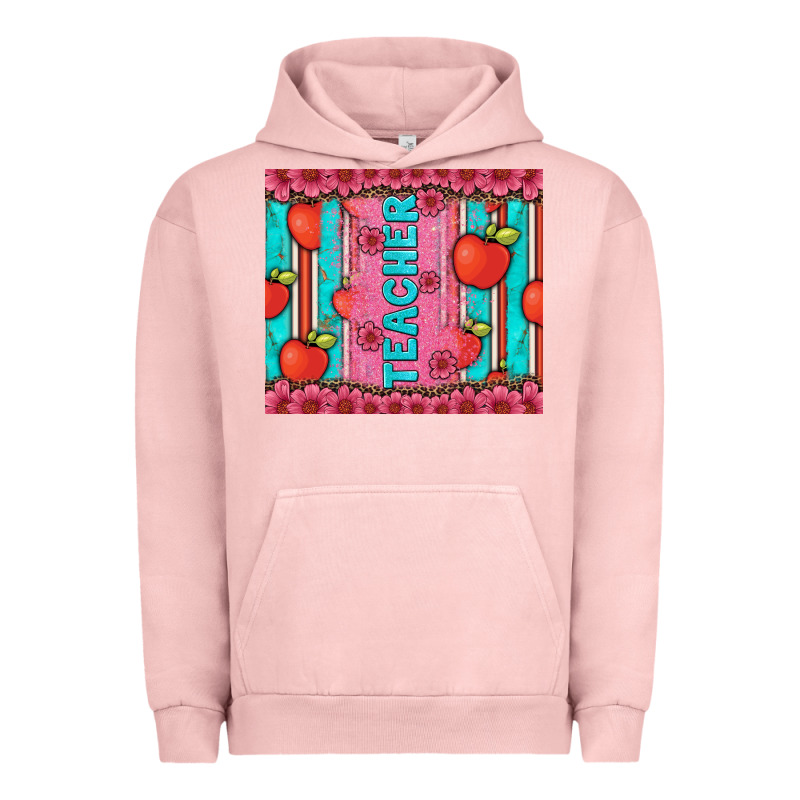 Teacher With  Flower Glitter And Serape Leopard Urban Hoodie by Artiststas | Teevron