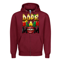 Burgundy dope black mom Zipper Hoodie - FaDigitalArtStudio
