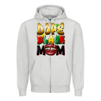 Dove Grey dope black mom Zipper Hoodie - FaDigitalArtStudio