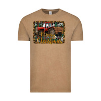 Vintage Coffee Merry Christmas Tractor Vintage Tee - RanaPortraitStore