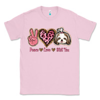 Bubblegum Pink Peace Love Shih Tzu Classic Tee - Bettercallsaul