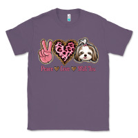 Lavender Peace Love Shih Tzu Classic Tee - Bettercallsaul