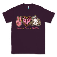 Plum Peace Love Shih Tzu Classic Tee - Bettercallsaul