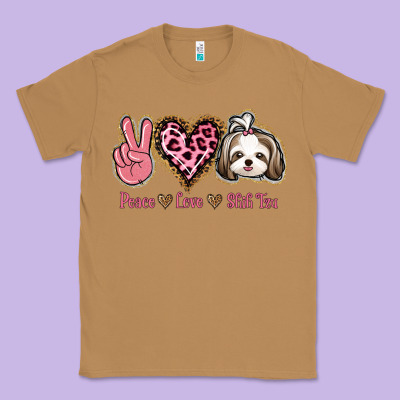 Peace Love Shih Tzu Classic Tee Designed By Bettercallsaul