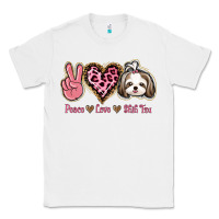 White Peace Love Shih Tzu Classic Tee - Bettercallsaul