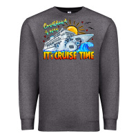 Charcoal Heather Countdown Is Over It's Cruise Time Premium Sweatshirt - CowhideDigitalArt