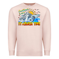 Pale Pink Countdown Is Over It's Cruise Time Premium Sweatshirt - CowhideDigitalArt