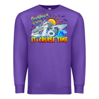 Purple Countdown Is Over It's Cruise Time Premium Sweatshirt - CowhideDigitalArt