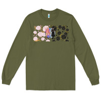 Army Green gothic girl and colorful girl best friends with Long Sleeve Tee - TumblerDesignByShophia