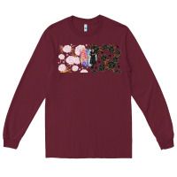 Burgundy gothic girl and colorful girl best friends with Long Sleeve Tee - TumblerDesignByShophia