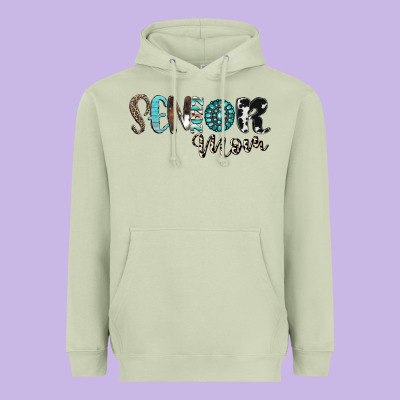 Senior Mom Heavyweight Hoodie Designed By Cowhidedigitalart