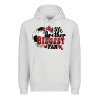 Dove Grey little brother biggest fan soccer Premium Hoodie - FaDigitalArtStudio