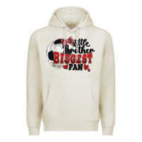Oatmeal Heather little brother biggest fan soccer Premium Hoodie - FaDigitalArtStudio