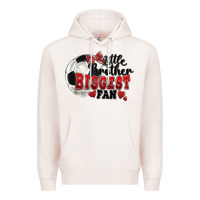 Pale Pink little brother biggest fan soccer Premium Hoodie - FaDigitalArtStudio