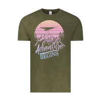 Vintage Olive The Adventure Begins Vintage Tee - Bettercallsaul