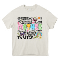 Cream retro mother Heavy Core Tee - JahusDesignShop