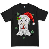 Black merry christmas ghost Premium Tee - MaliasSmallBusiness