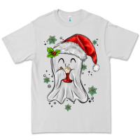 Dove Grey merry christmas ghost Premium Tee - MaliasSmallBusiness