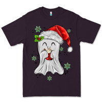 Plum merry christmas ghost Premium Tee - MaliasSmallBusiness