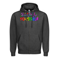 Charcoal Heather Western Dare To Be Yourself LGBTQ Zipper Hoodie - BundleAndBundleShop