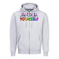 Heather Grey Western Dare To Be Yourself LGBTQ Zipper Hoodie - BundleAndBundleShop