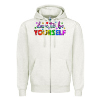 Oatmeal Heather Western Dare To Be Yourself LGBTQ Zipper Hoodie - BundleAndBundleShop