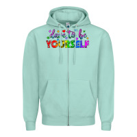 Seafoam Western Dare To Be Yourself LGBTQ Zipper Hoodie - BundleAndBundleShop