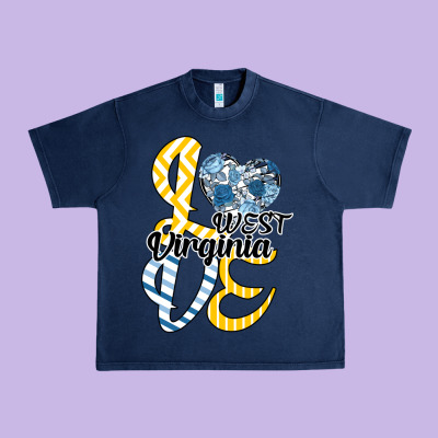 Love West Virginia Urban Heavy Tee Designed By Bettercallsaul